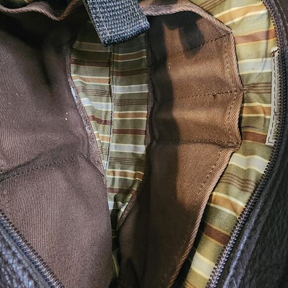 Bamzi Bags Leather Shoulder Bag Southwest Geometric Brown Turquoise Boho 12x7 - Picture 13 of 14